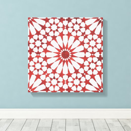 Andalusische mozaïek ALHAMBRA Canvas Afdruk (Insitu (Houten vloer))