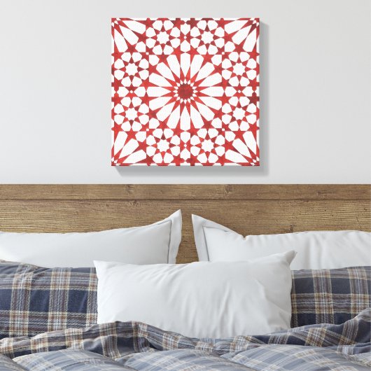 Andalusische mozaïek ALHAMBRA Canvas Afdruk (Insitu (Slaapkamer))