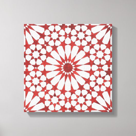 Andalusische mozaïek ALHAMBRA Canvas Afdruk (Voorkant)