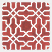 Andalusische mozaïek ALHAMBRA Vierkante Sticker (Voorkant)