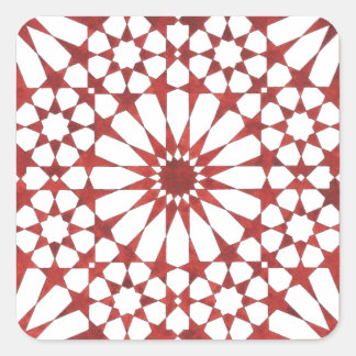 Andalusische mozaïek ALHAMBRA Vierkante Sticker