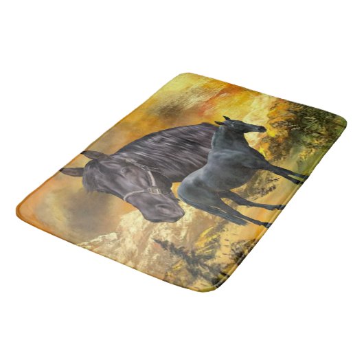 Andalusische Paardenprint Badmat (Gekanteld)