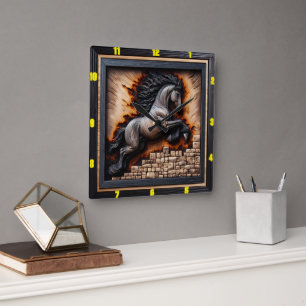 Andalusische sprong: kunst, tijd, stijl, majesteit vierkante klok