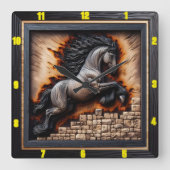 Andalusische sprong: kunst, tijd, stijl, majesteit vierkante klok (Voorkant)