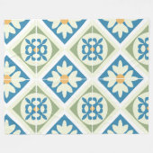 Andalusische Tegels 13 Fleece Deken (Voorkant (Horizontaal))