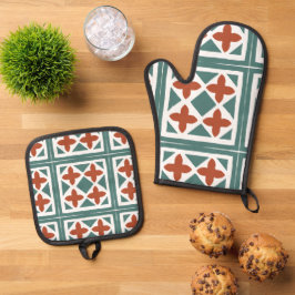 Andalusische Tegels 15 Ovenwant & Pannenlap Set
