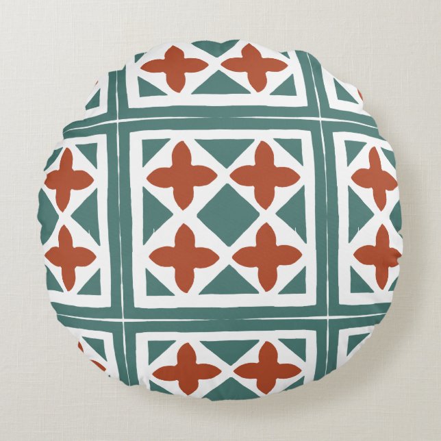 Andalusische Tegels 15 Rond Kussen (Voorkant)