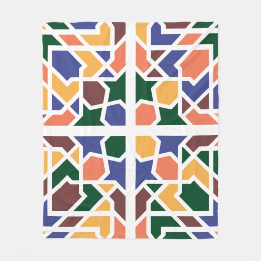 Andalusische Tegels 1 Fleece Deken (Voorkant)