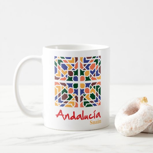 Andalusische Tegels 1 Koffiemok (Met donut)