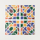 Andalusische Tegels 1 Wandkleed (Voorkant (horizontaal))