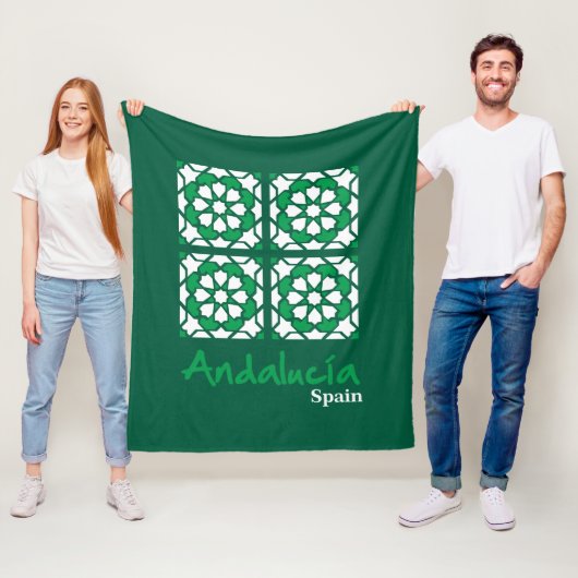 Andalusische Tegels 2 Fleece Deken (In situ)