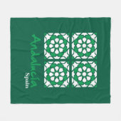 Andalusische Tegels 2 Fleece Deken (Voorkant (Horizontaal))