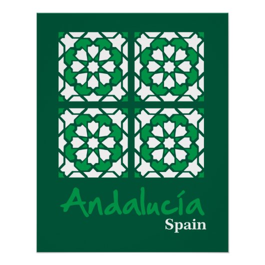 Andalusische Tegels 2 Perfect Poster (Voorkant)