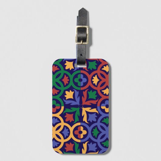 Andalusische Tegels 3 Bagagelabel (Voorkant (verticaal))