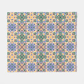 Andalusische Tegels 3 Fleece Deken (Voorkant (Horizontaal))