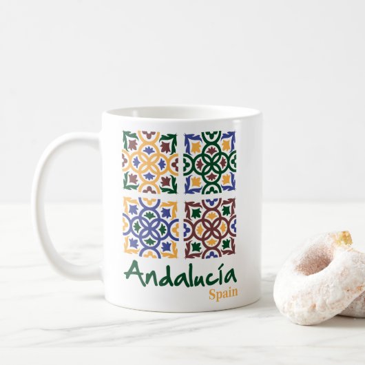 Andalusische Tegels 3 Koffiemok (Met donut)