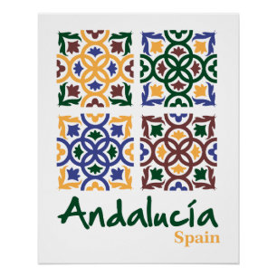 Andalusische Tegels 3 Perfect Poster
