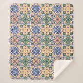 Andalusische Tegels 3 Sherpa Deken (Voorkant)