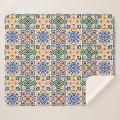 Andalusische Tegels 3 Sherpa Deken (Voorkant (horizontaal))