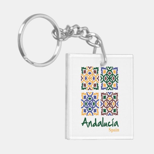 Andalusische Tegels 3 Sleutelhanger (Voorkant Links)