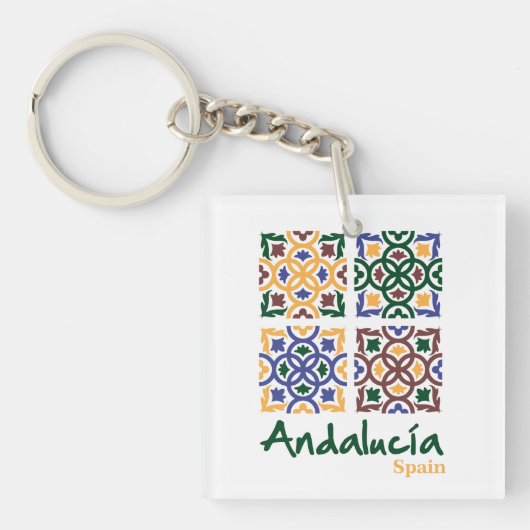 Andalusische Tegels 3 Sleutelhanger (Voorkant)