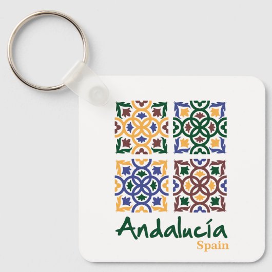 Andalusische Tegels 3 Sleutelhanger (Voorkant)