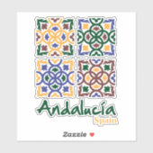 Andalusische Tegels 3 Sticker (Vel)