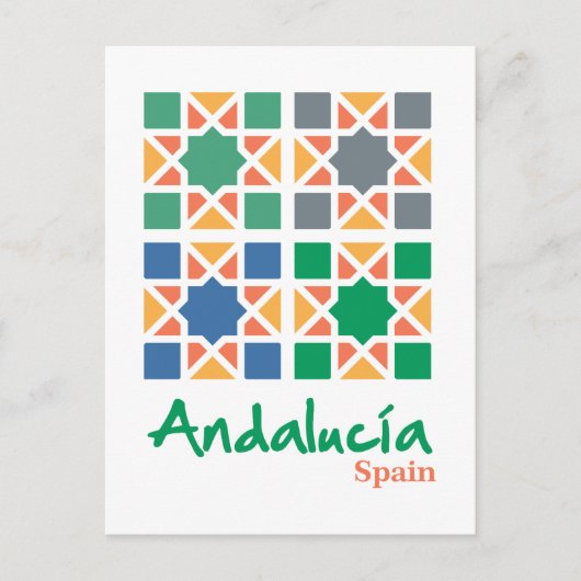 Andalusische Tegels 4 Briefkaart (Voorkant)