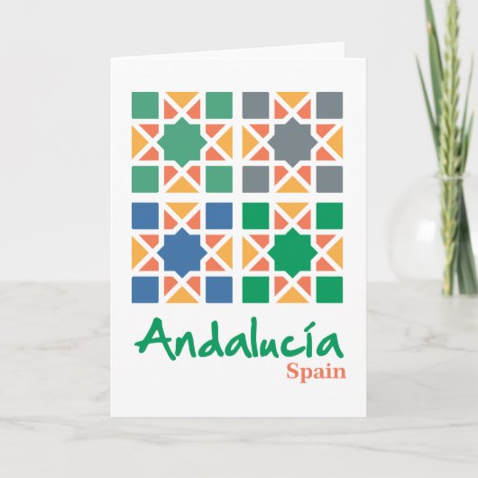 Andalusische Tegels 4 Kaart (Voorkant)
