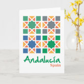 Andalusische Tegels 4 Kaart (Gele Bloem)