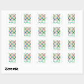 Andalusische Tegels 4 Vierkante Sticker (Vel)