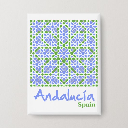 Andalusische Tegels 7 Button (Voorkant)