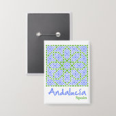 Andalusische Tegels 7 Button (Voorkant / Achterkant)