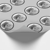 Andalusische tekening in zwart Lijst Cadeaupapier (Hoek)