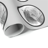 Andalusische tekening in zwart Lijst Cadeaupapier (Rol Hoek)