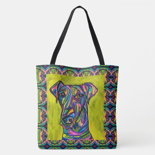 Andalusische Terriër Liefde BG Canvas tas (Achterkant)