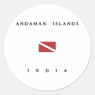 Andamaneilanden India Duikvlag Ronde Sticker