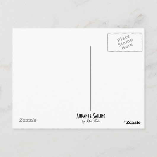 Andante Sailing briefkaart (Achterkant)