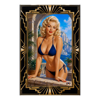 Andea Vieri is de belichaming van Pinup Girl Glamo Perfect Poster