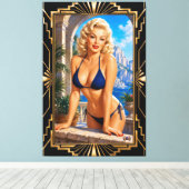 Andea Vieri Is Het Boegbeeld van Pin-up Meisje Gla Canvas Afdruk (Insitu (Houten vloer))