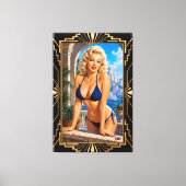 Andea Vieri Is Het Boegbeeld van Pin-up Meisje Gla Canvas Afdruk (Voorkant)