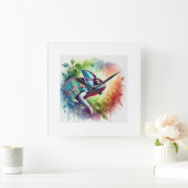 Andean Chameleon 280824AREF145 - Watercolor Vierkante Klok (Huis)