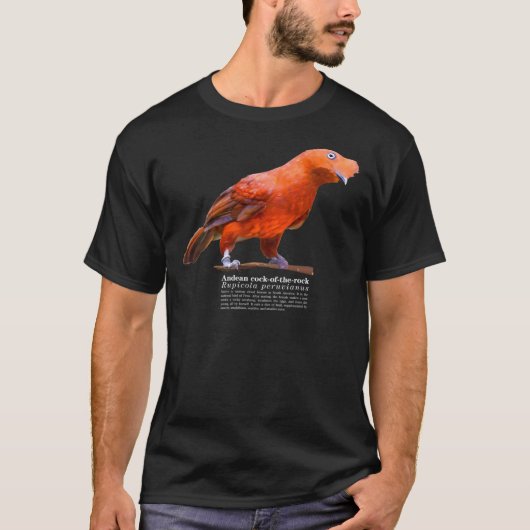 Andean cock-of-the-rock bird on the rocks Classic  T-shirt (Voorkant)