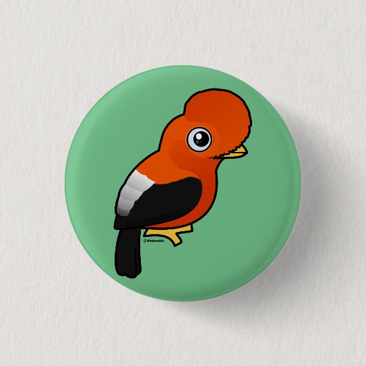 Andean Cock-of-the-rock Ronde Button 3,2 Cm (Voorkant)