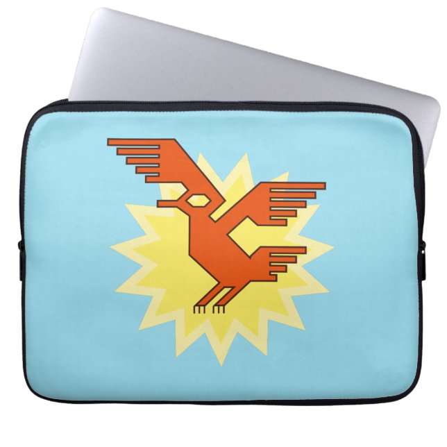 Andean Condor Bird Modern Geometric Art Laptop Sleeve (Voorkant)