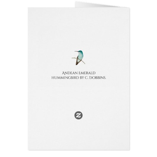 Andean Emerald Hummingbird (Achterkant)