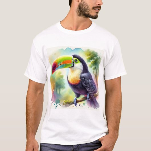 Andean grey breasted toucan 100924AREF147 - Waterc T-shirt (Voorkant)