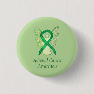 Ander kankerverwekkend Groene bewustzijn Ribbon An Ronde Button 3,2 Cm