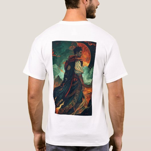 Ander - Knap Masculine Arabisch Man met korte H T-shirt (Achterkant)