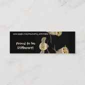 Ander, ondersteboven bladwijzer mini visitekaartje (Achterkant)